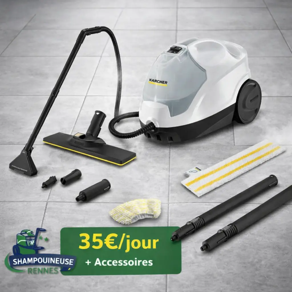 location nettoyeur vapeur rennes 35 euro par jour avec accessoires professionnels